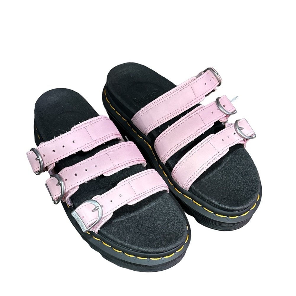 Dr. Martens Pink Blaire Leather Platform
Slide Sandals Women's 5